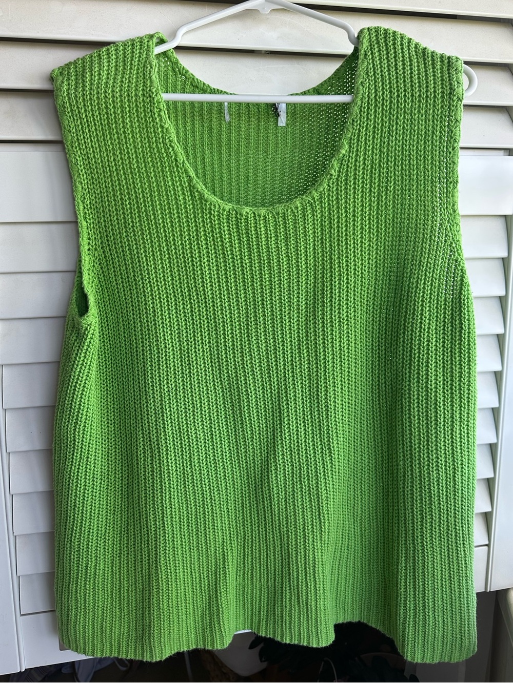Green Knit Tank Top